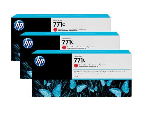 HP originál ink B6Y32A, No.771C, chromatic red, 3ks, HP Designjet Z6200