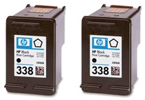 HP originál ink CB331EE, No.338, black, 900 (2x450)s, 2x11ml, HP 2-Pack, C8765EE, PSC-1610, OJ-6210