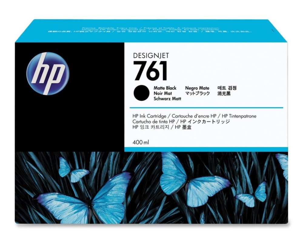 HP originál ink CM991A, matte black, 400ml, No.761, HP DesignJet T7100