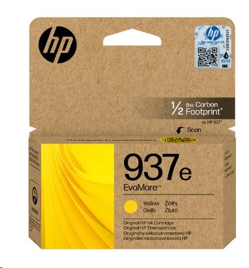 HP originál ink EvoMore 4S6W8NE, HP 937e, yellow, 1650str. 4S6W8NE#CE1