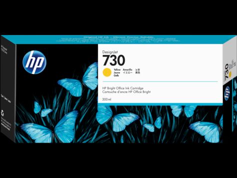 HP originál ink P2V70A, HP 730, yellow, 300ml, HP HP DesignJet T1700 44 printer series, T1700dr 44