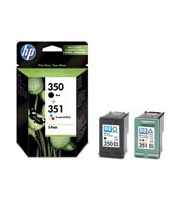 HP originál ink SD412EE, No.350 + No.351, black/color, 200/170str., 2ks, HP 2-Pack, CB335EE + CB337EE