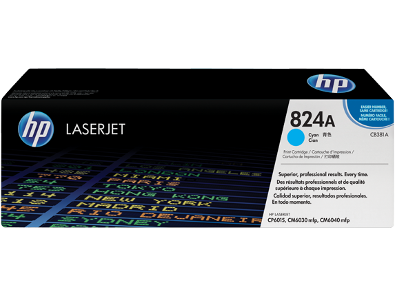HP originál toner CB381A, cyan, 21000str., HP 824A, HP Color LaserJet CP6015n, dn, xh, CM6030, 6040