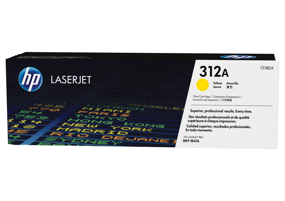 HP originál toner CF382A, yellow, 2700str., HP 312A, HP Color LaserJet Pro MFP M476dn, MFP M476dw,