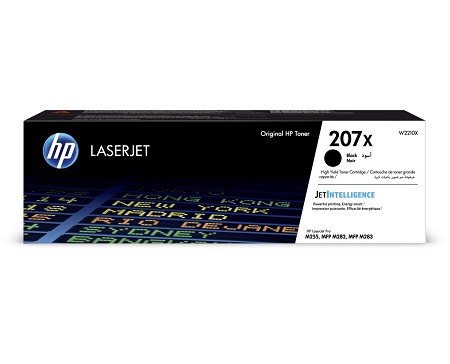 HP originál toner W2210X, black, 3150str., HP 207X, high capacity, HP Color LaserJet Pro M255, MFP