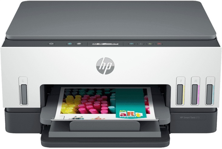 HP Smart Tank 670/ color/ A4/ PSC/ 12/7ppm/ 4800x1200dpi/ AirPrint/ HP Smart Print/ Cloud Print/ ePrint/ USB/ 6UU48A#670
