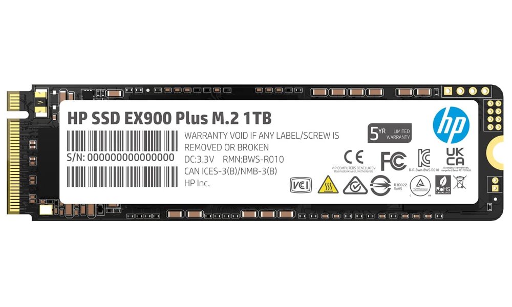 HP SSD EX900 Plus 1TB / Interní / M.2 / PCIe Gen 3 x 4 NVMe 1.3 / 3D TLC 35M34AA#ABB