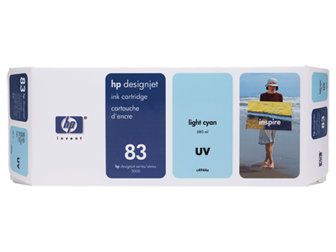HP UV No. 83 Light Cyan Ink Cartridge (680 ml) for HP DSJ 50 C4944A