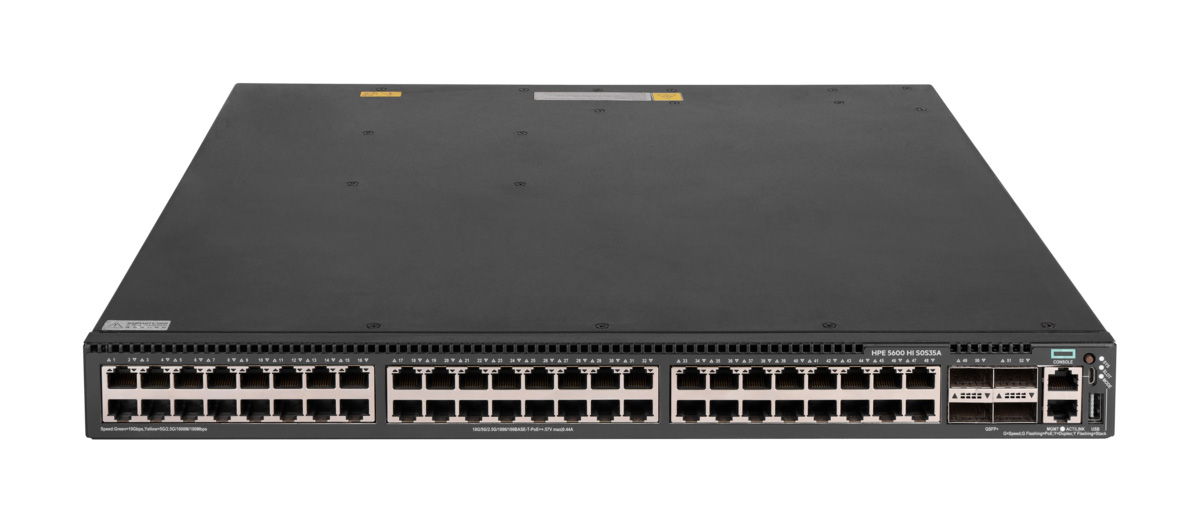 HPE 5600HI 48P PoE8 MGig 4QSFP+ 1s Sw S0S35A