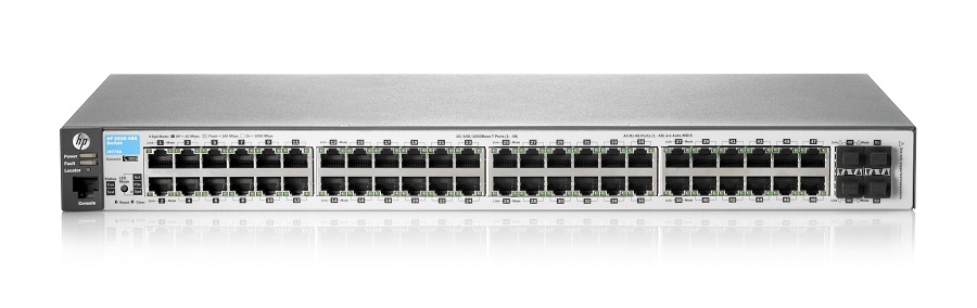 HPE Aruba 2530-48G - Přepínač - řízený - 48 x 10/100/1000 + 4 x gigabitů SFP - desktop, Lze montova J9775A