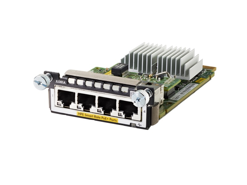 HPE Aruba 3810M/2930M Smart Rate Module - Expanzní modul - 1/2.5/5/10GBase-T (PoE+) x 4 - pro HPE A JL081A