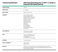 HPE Aruba Networking 9114 4x SFP+ 4x Combo 1x Expansion Slot Hybrid Gateway R9M45A