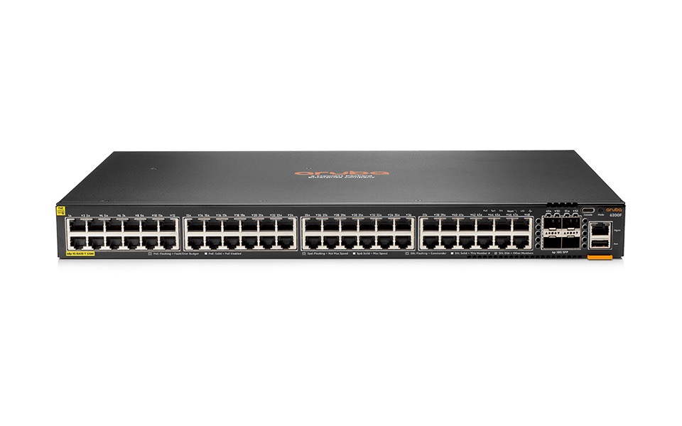 HPE Aruba Networking CX 6200F 48G Class-4 PoE 4SFP+ 370W Switch JL727B#ABB