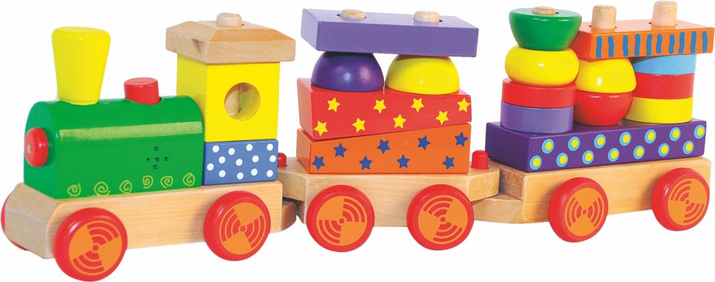 Hračka Woody Skládací vlak s potiskem, světlem, zvukem - 2 vagóny 90840