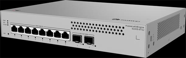 Huawei Data Communication,S220S-8T2J,S220S-8T2J,S220S-8T2J (8*10/100/1000BASE-T ports, 2*2.5GE SFP ports, built-in AC p