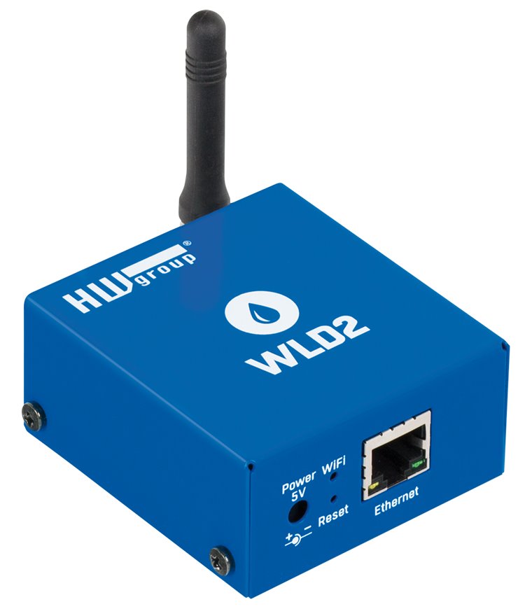 HWg WLD2 - wifi/ethernet detektce zaplavení vodou, možnost připojení až 4x detekční kabel, napájení PoE, samostat 600717