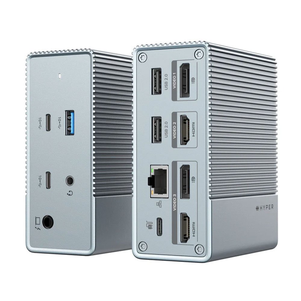 Hyper HyperDrive 12-in-1 USB-C Docking Station Gen 2 - Silver HDG212B-GL