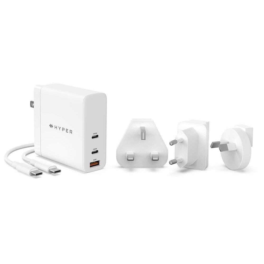 Hyper HyperJuice 140W PD 3.1 USB-C Charger With Adapters - White HY-HJG140WW