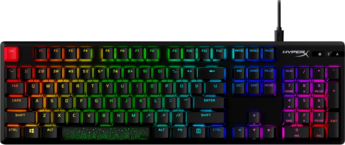 HyperX Alloy Origins PBT/Drátová USB/US layout/Černá 639N3AA