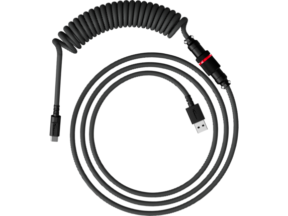 HyperX USB-C spirálový kabel šedo-černý 6J679AA