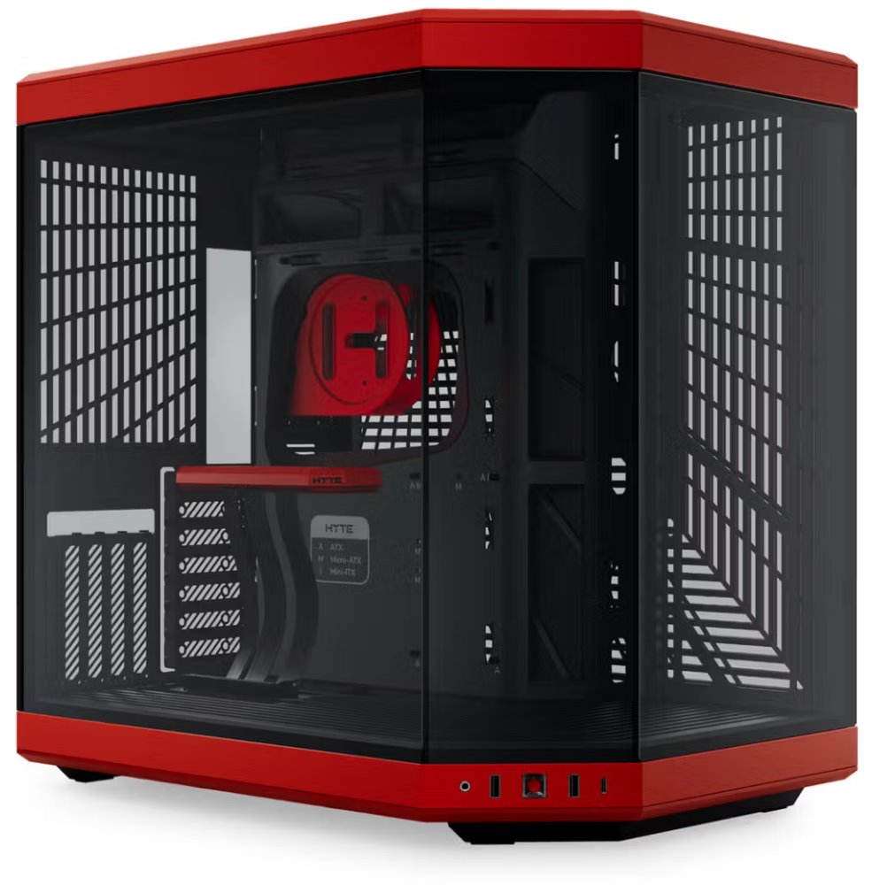 HYTE skříň Y70 Black Cherry / levé a přední sklo / Riser PCIe 4.0 / bez zdroje / 1x USB-C / 2x USB-A / CS-HYTE-Y70-BR