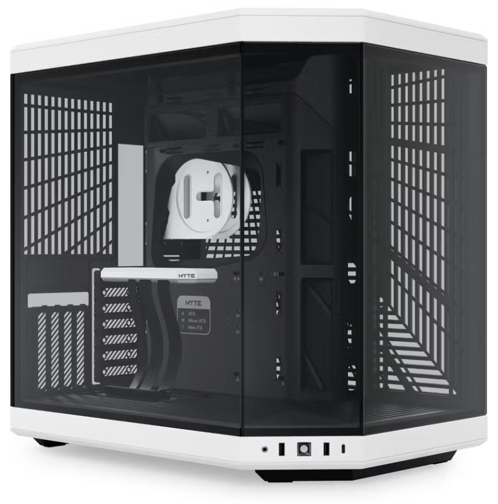 HYTE skříň Y70 Panda / levé a přední sklo / Riser PCIe 4.0 / bez zdroje / 1x USB-C / 2x USB-A / CS-HYTE-Y70-BW
