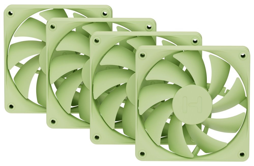 HYTE ventilátor 120mm PWM / barva Matcha Milk / 1500rpm / 72CFM / ABS / 4-pin / sada 4x ventilátor FAN-HYTE-FA12-MM-4
