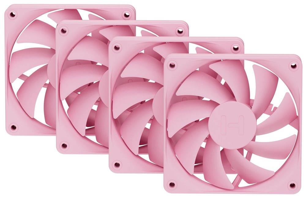 HYTE ventilátor 120mm PWM / barva Strawberry Milk / 1500rpm / 72CFM / ABS / 4-pin / sada 4x ventilát FAN-HYTE-FA12-SM-4