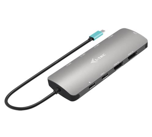 i-tec dokovací stanice USB-C Metal Nano/ 2x USB 3.2/ 2x USB 2.0/ 2x HDMI/ LAN/ Power Delivery 100W C31NANOHDM2DOCPD