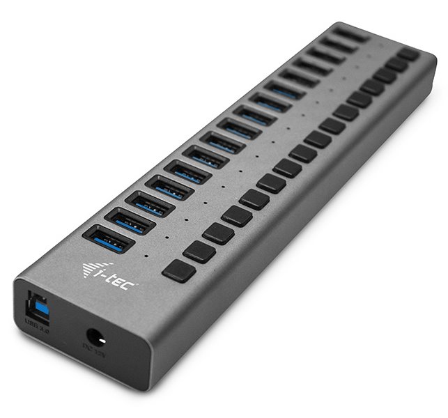i-tec USB 3.0 nabíjecí HUB 16 Port + napájecí adaptér 90 W U3CHARGEHUB16