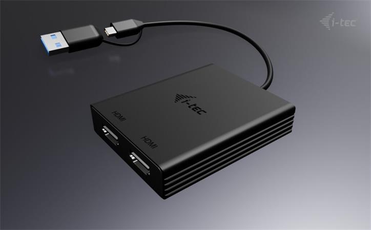 I-Tec USB-A/USB-C Dual 4K HDMI Video Adapter CADUAL4KHDMI