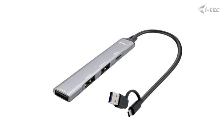 I-Tec USB-A/USB-C Metal HUB 1x USB-C 3.1 + 3x USB 2.0 CAHUBMETALMINI4
