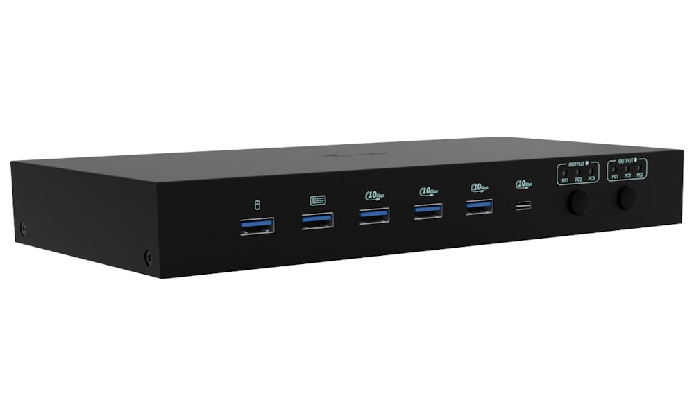 i-tec USB-C KVM Docking station for 3 Hosts, Dual Display, Power Delivery 1x 92W/2x 65W C31KVMDOCKPDPRO