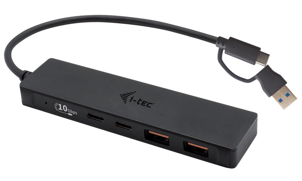 i-tec USB-C Metal HUB 2x USB 3.0 + 2x USB-C C31HUBMETAL2A2C