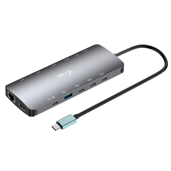 i-tec USB-C Metal Nano 3x Display Dock, 2x HDMI 1x USB-C video, Power Delivery 140W C31NANOTRIPLEDOCKPD