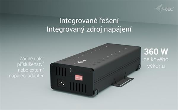i-tec USB-C/USB-A Metal Charging + Data HUB, 15W/port, 20x USB-C, 360W CACHRGHUB20C