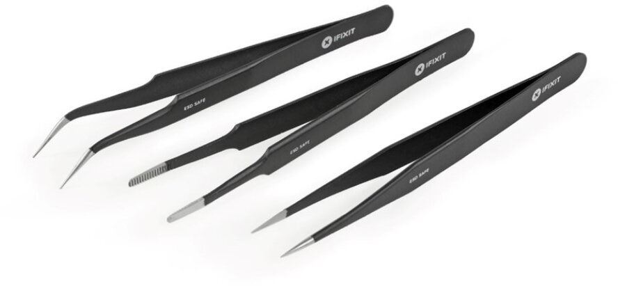iFixit Precision Tweezers Set Pro, ESD Safe, sada 3 pinzet 0856235006610