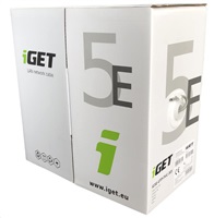 iGet CAT5E UTP PVC Eca Síťový kabel 305m/box iG5E-UTP-PVC-305