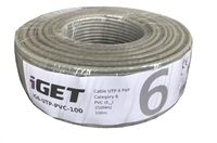iGet CAT6 UTP PVC Eca Síťový kabel 100m/role iG6-UTP-PVC-100