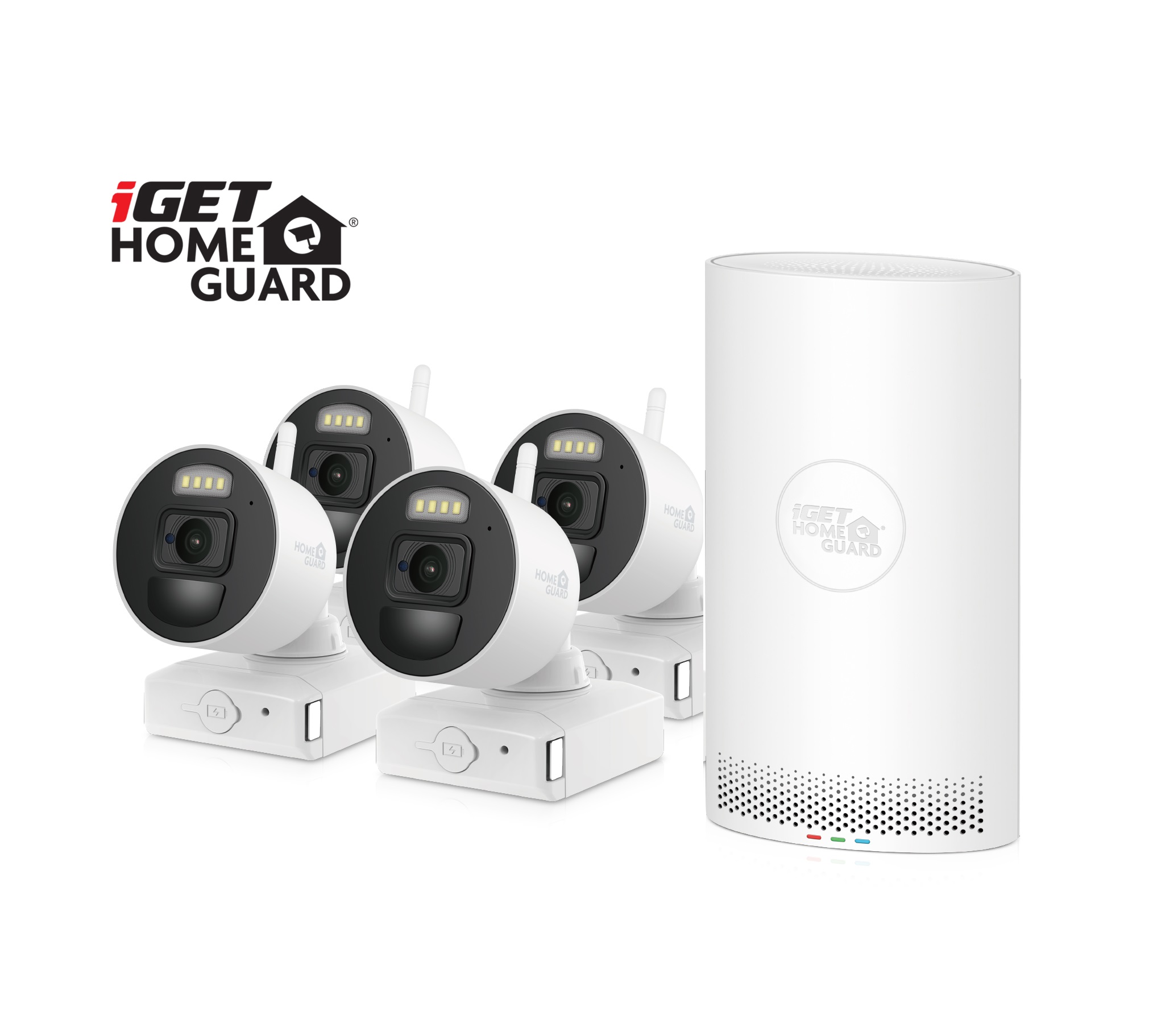 iGET HGNVK88004P v2023 - bateriový bezdrátový Wi-Fi set FullHD 1080p, 8CH NVR + 4x FullHD kamera