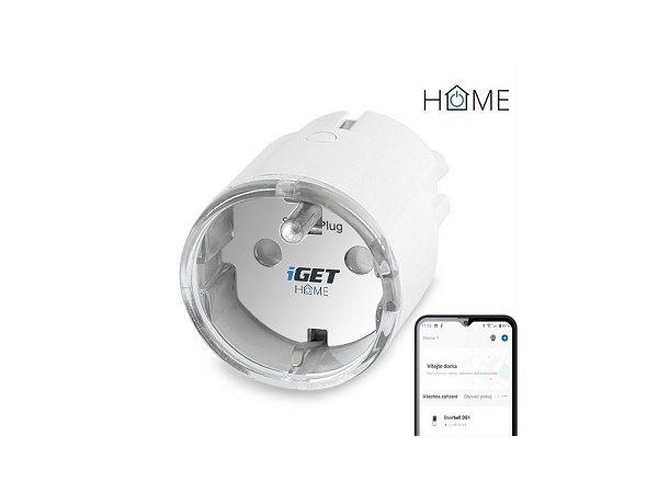 iGET HOME Power 1 - WiFi chytrá zásuvka 230V, samostatná, měření spotřeby, 3680W, 16 A