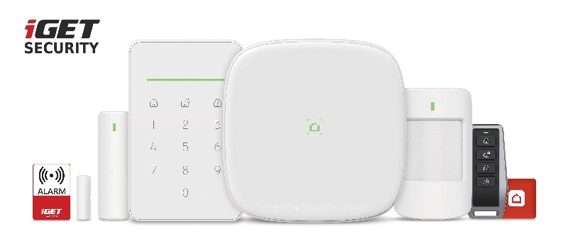 iGET SECURITY M5-4G Premium - Inteligentní 4G/WiFi/LAN alarm, ovládání kamer a zásuvek, Android, iOS