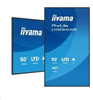 iiyama ProLite LH5064UHS-B1AG, 4K, USB, USB-C, RS232, Ethernet, Wi-Fi, Android, kit (RS232), black