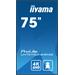 iiyama ProLite LH7575UHS-B1AG - 75" Třída úhlopříčky displej LCD s LED podsvícením - digital signag