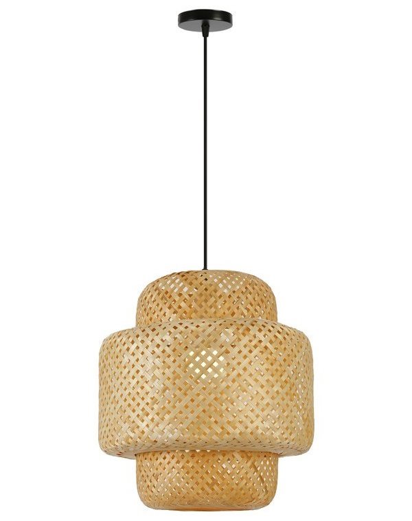IMMAX BOHO HILO designové závěsné svítidlo, D38cm, E27. bambus 08267L