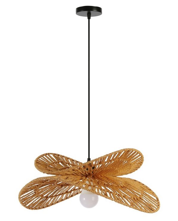IMMAX BOHO MARIPOSA designové závěsné svítidlo, D50cm, E27, přírodní juta 08265L