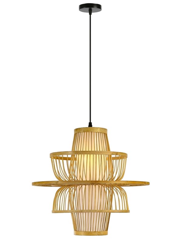 IMMAX BOHO PINCHOS designové závěsné svítidlo, D45cm, E27, bambusové dřevo 08254L