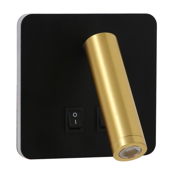 IMMAX GOAL designové nástěnné LED svítidlo, 2 vypínače, 7W, černo-zlaté 08276L