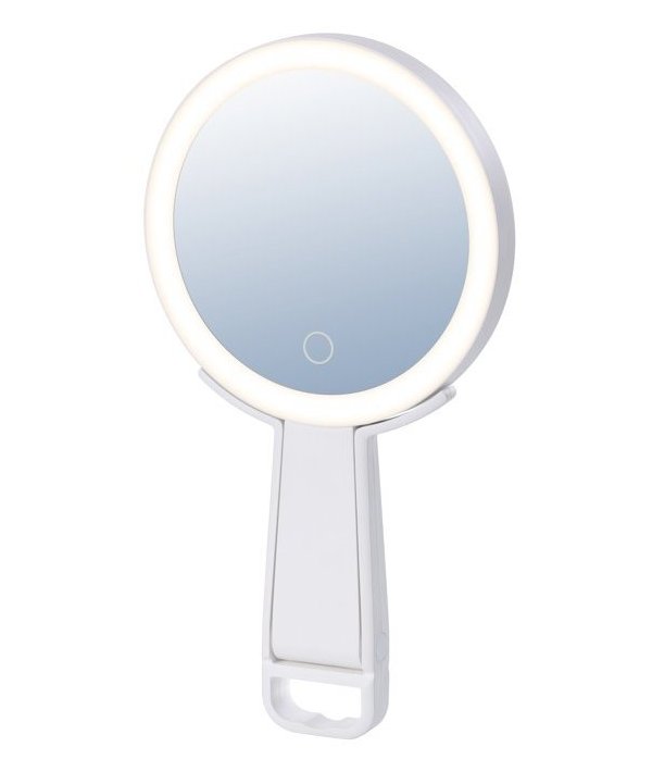 IMMAX LED kosmetické zrcátko SWEET Make up/ oboustranné/ 10x zvětšovací/ CCT/ stojánek na mobil/ bílé 09103L