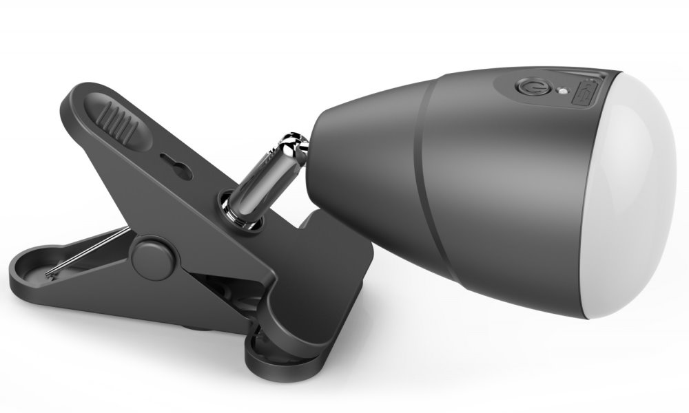 IMMAX LED lampička KLIP/ 5W/ 140lm/ 4000K/ DC 3,7V/ 5V/ IP20/ USB/ černá 08967L